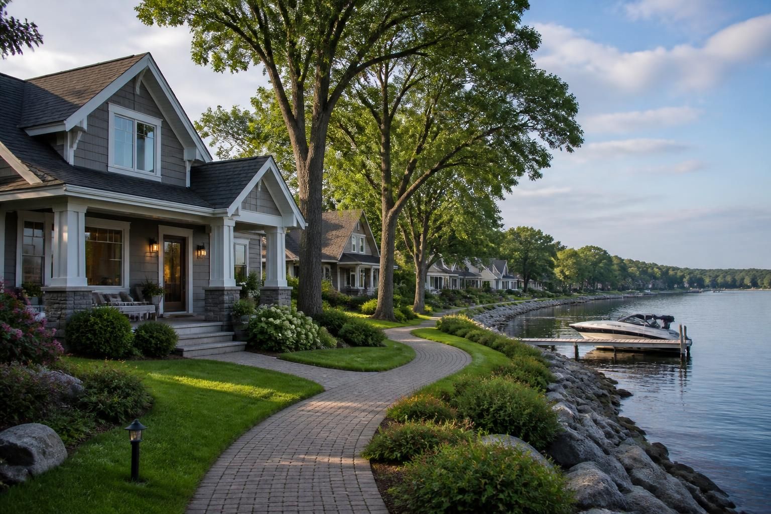 Chapin neighborhood with clean homes and peaceful trees