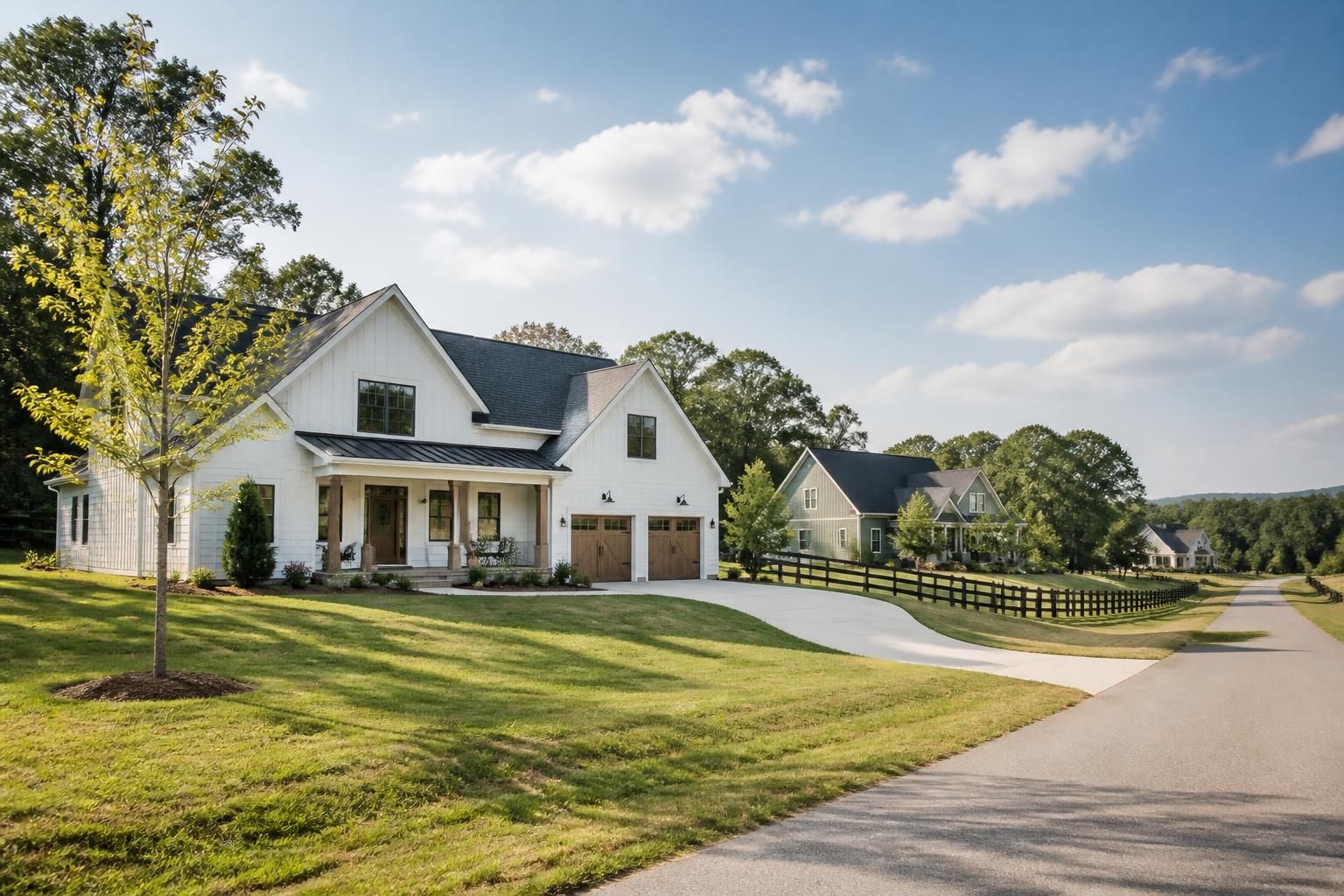 Lugoff neighborhood with spacious lots and open greenery